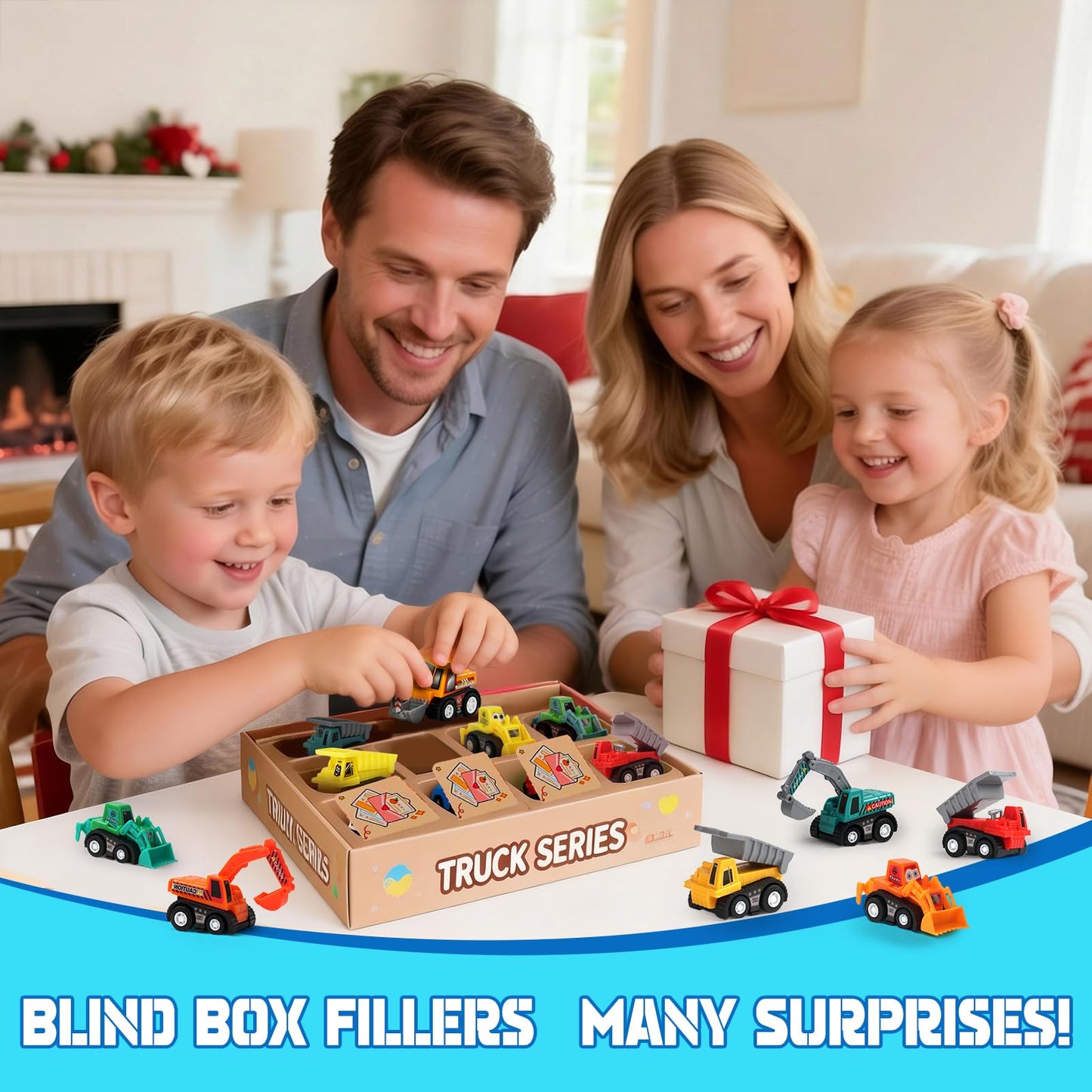 Fajiabao Construction Toy Cars for Toddlers 1-3 — 9-Piece Colorful Mini Trucks Set