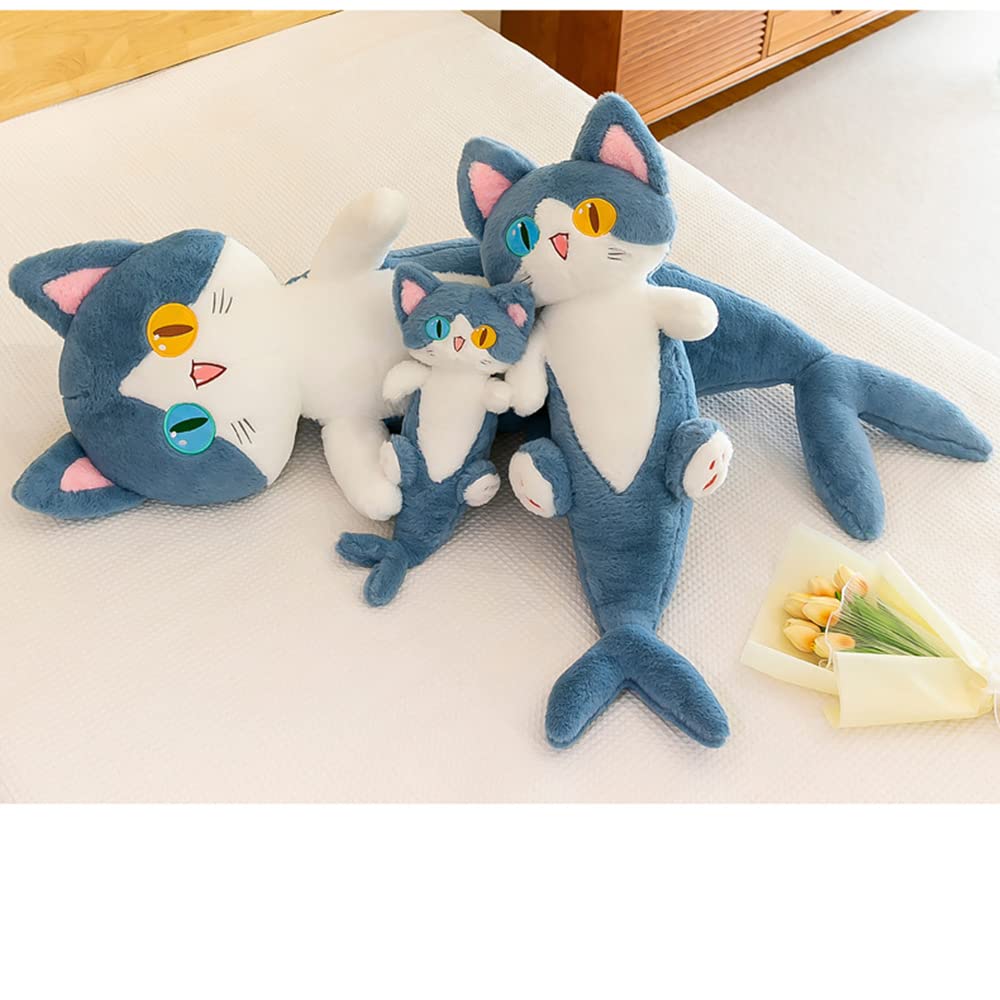FANGYU Plush Shark Cat Pillow — Soft Stuffed Toy, 50cm/19.6in