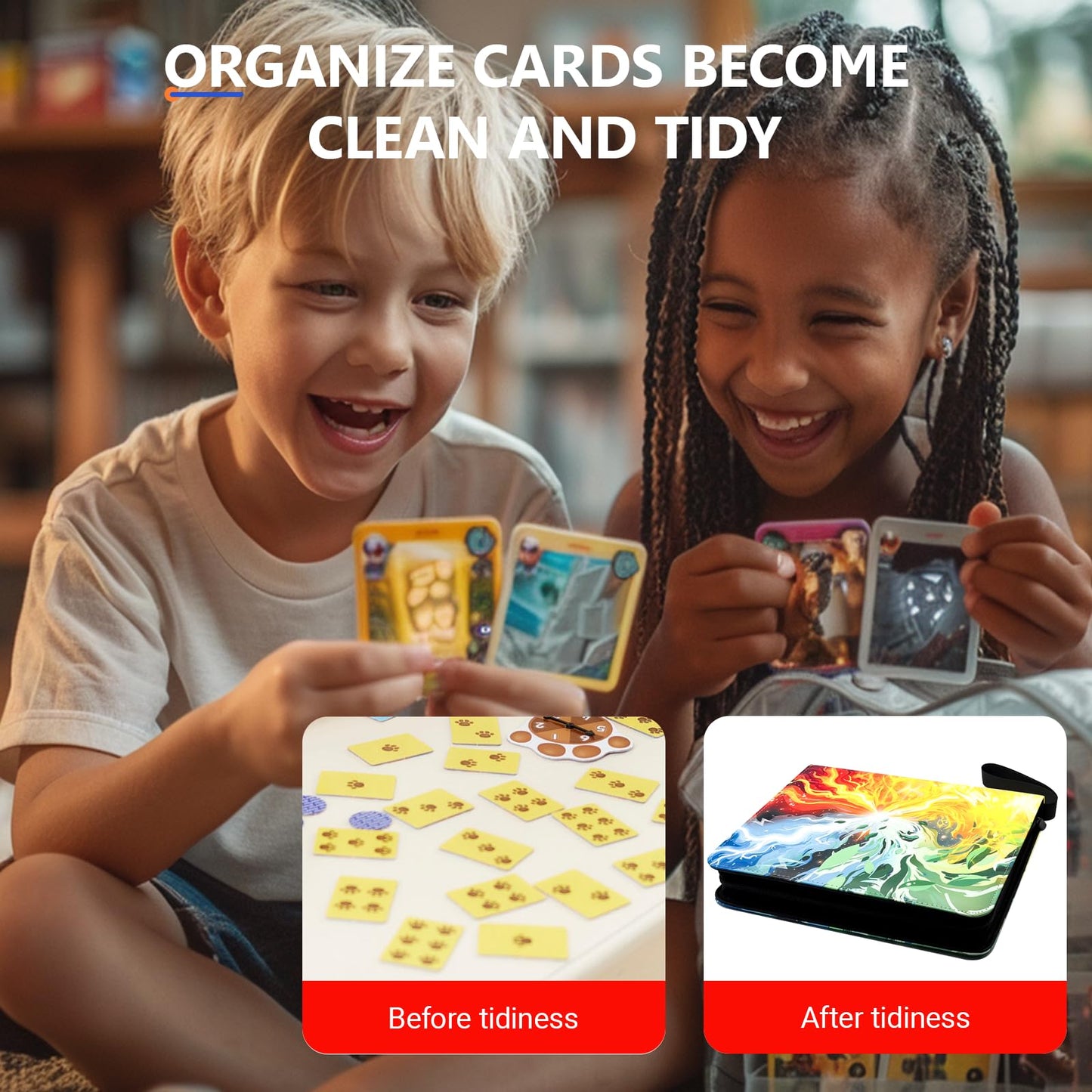 FARICHE Trading Card Binder – 9-Pocket Portable Album, 900 Card Capacity, Waterproof Case for TCGs