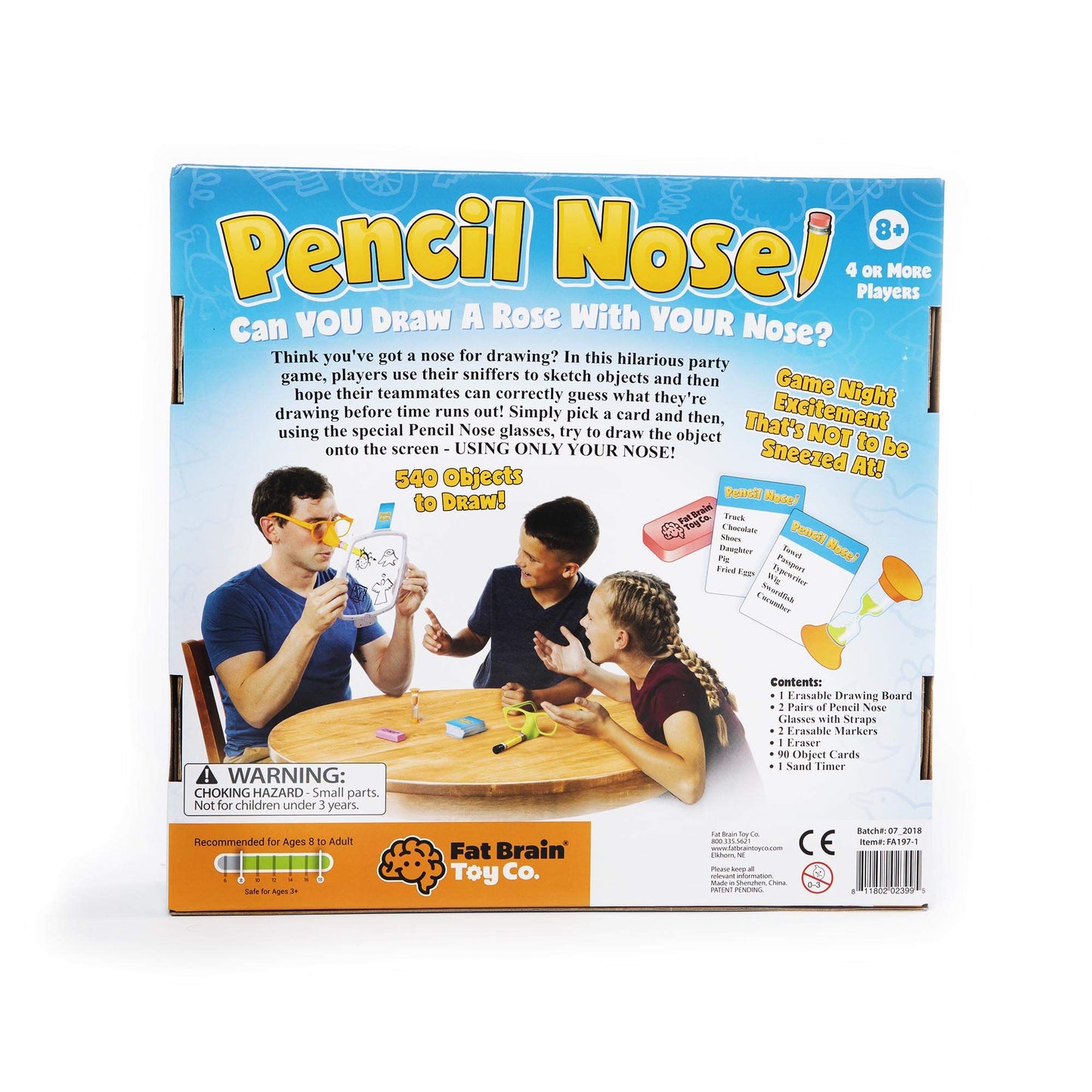 Fat Brain Toys Pencil Nose — Family Night Board Game for Kids 8+ and Adults