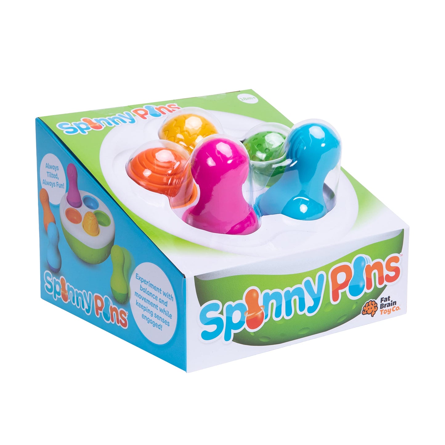 Fat Brain Toys SpinnyPins – Multicoloured Spinning & Sorting Toy for 18 Months+