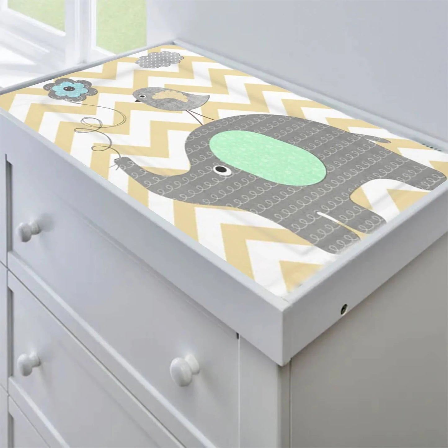 Mollydoo Changing Mat - Elephant Chevron