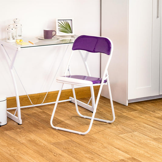 Purple Wave Padded Folding Chair - Pack of Six