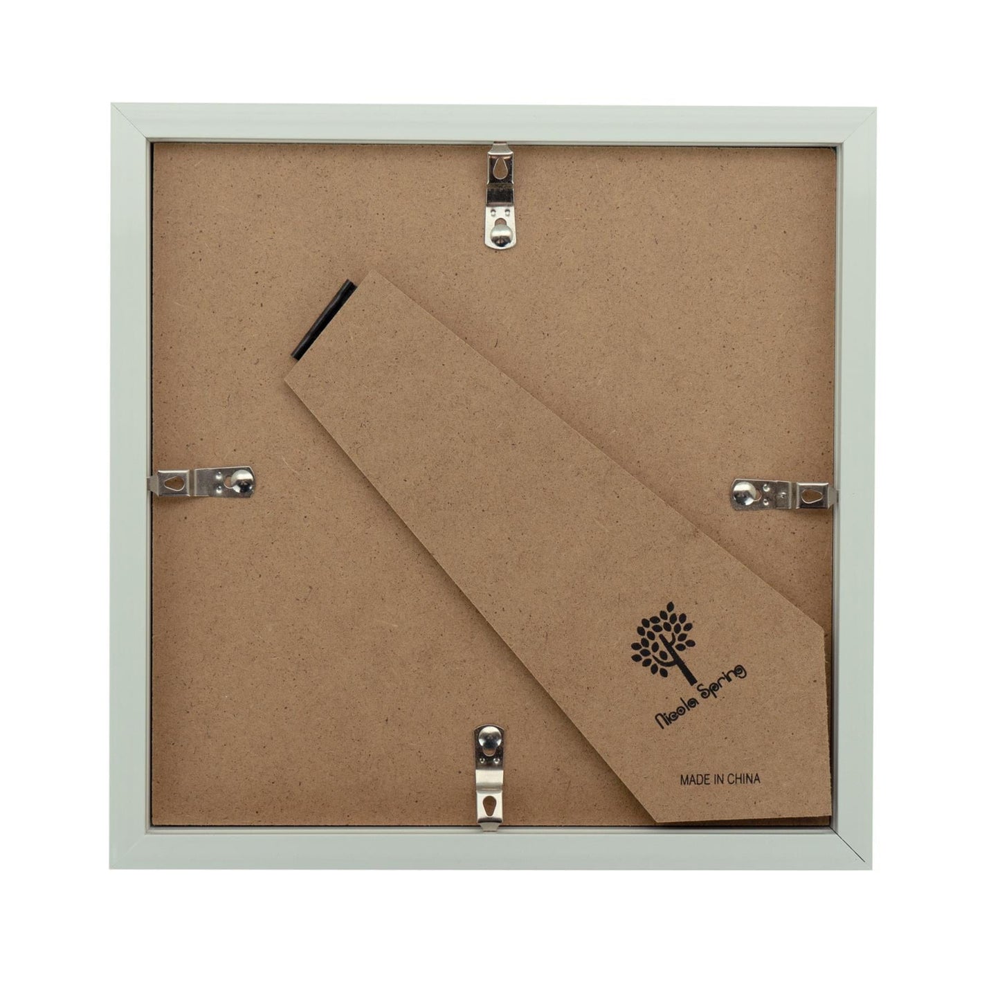 8" x 8" White 3D Box Photo Frame - with 4" x 4" Mount