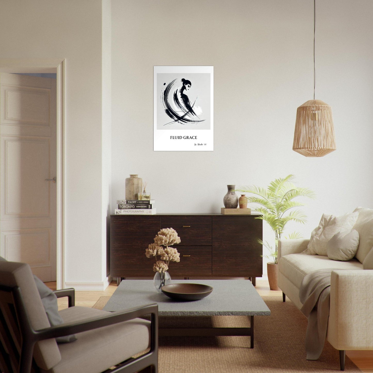 Minimalist Ink Brush Wall Art Print