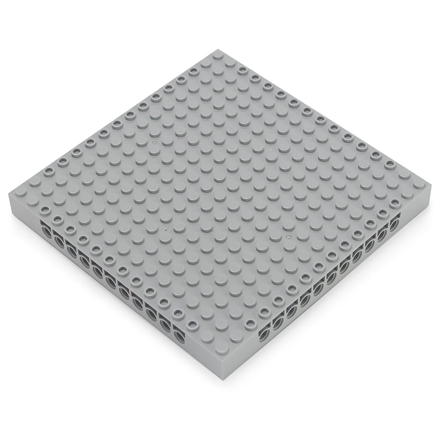Feleph 5-Inch Base Brick 16x16 Light Bluish Gray – 18-Piece Plate with Holes and Pins, Compatible with 65803/3673