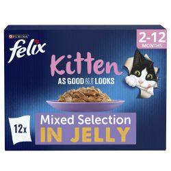 Felix As Good As It Looks Kitten Fish Selection in Jelly 48 Pack