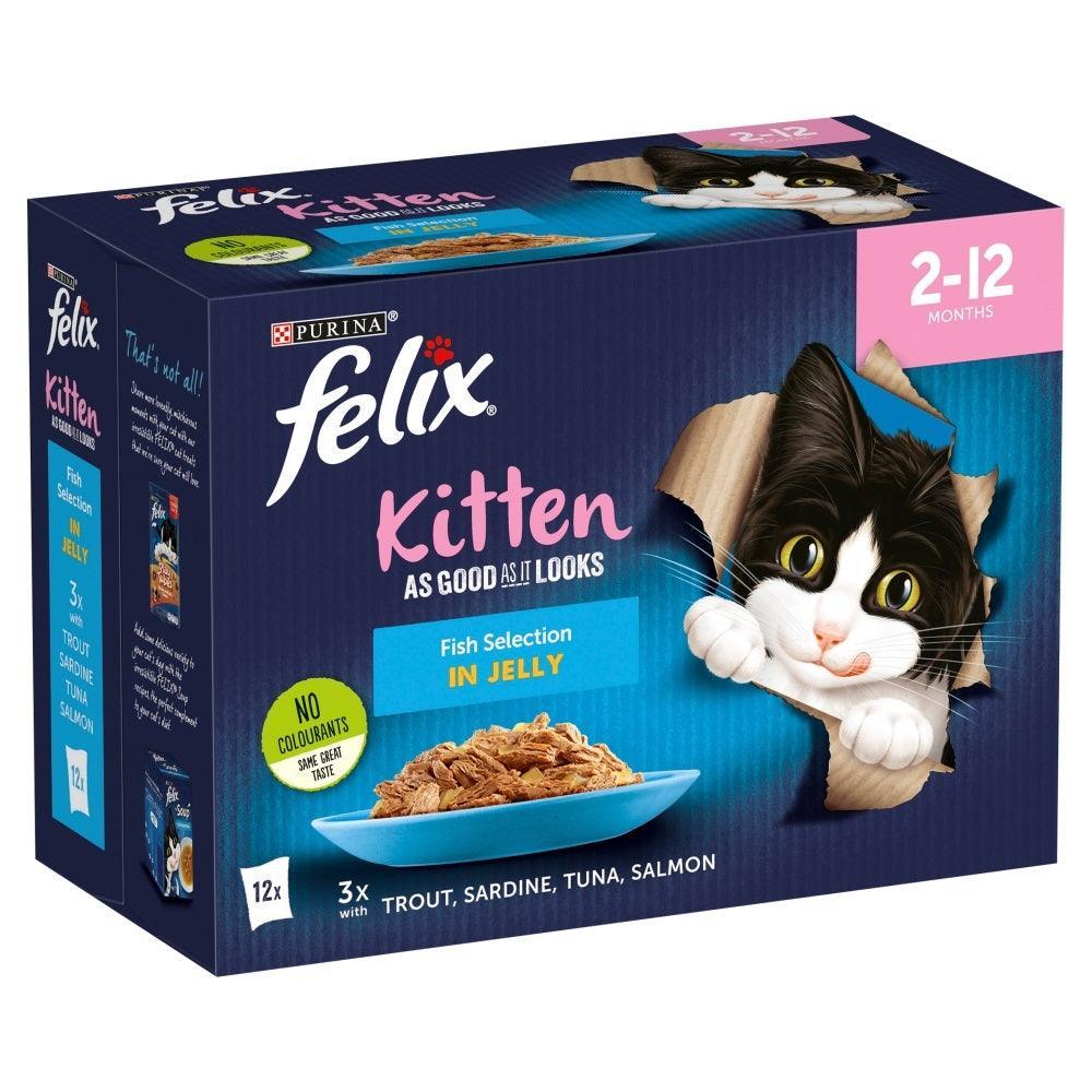Felix Pouch As Good As It Looks Kitten Fish 12 x 100g