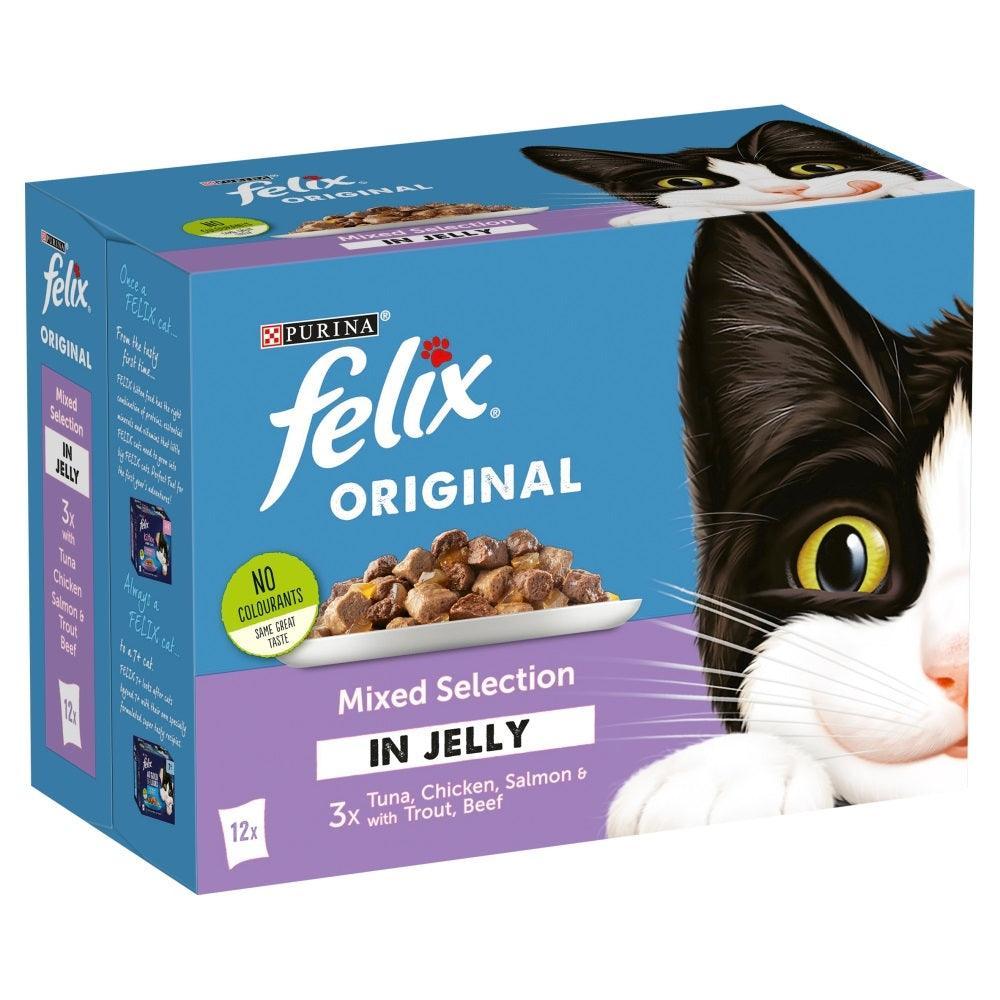 Felix Pouch Mixed Selection in Jelly 12 x 100g