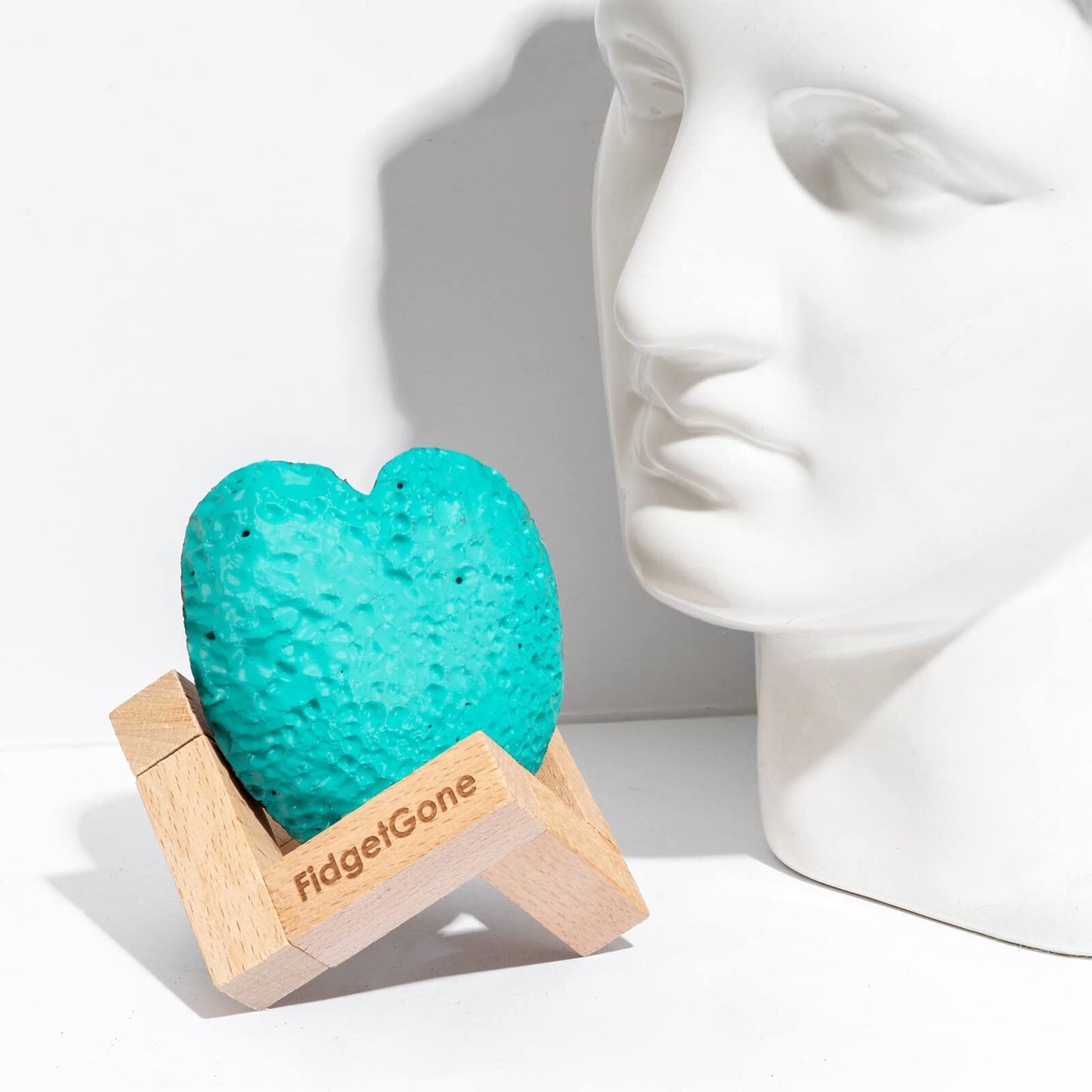 FidgetGone Pick Stone Kit for Anxiety Relief — Calming Stone with Filler & Display Stand