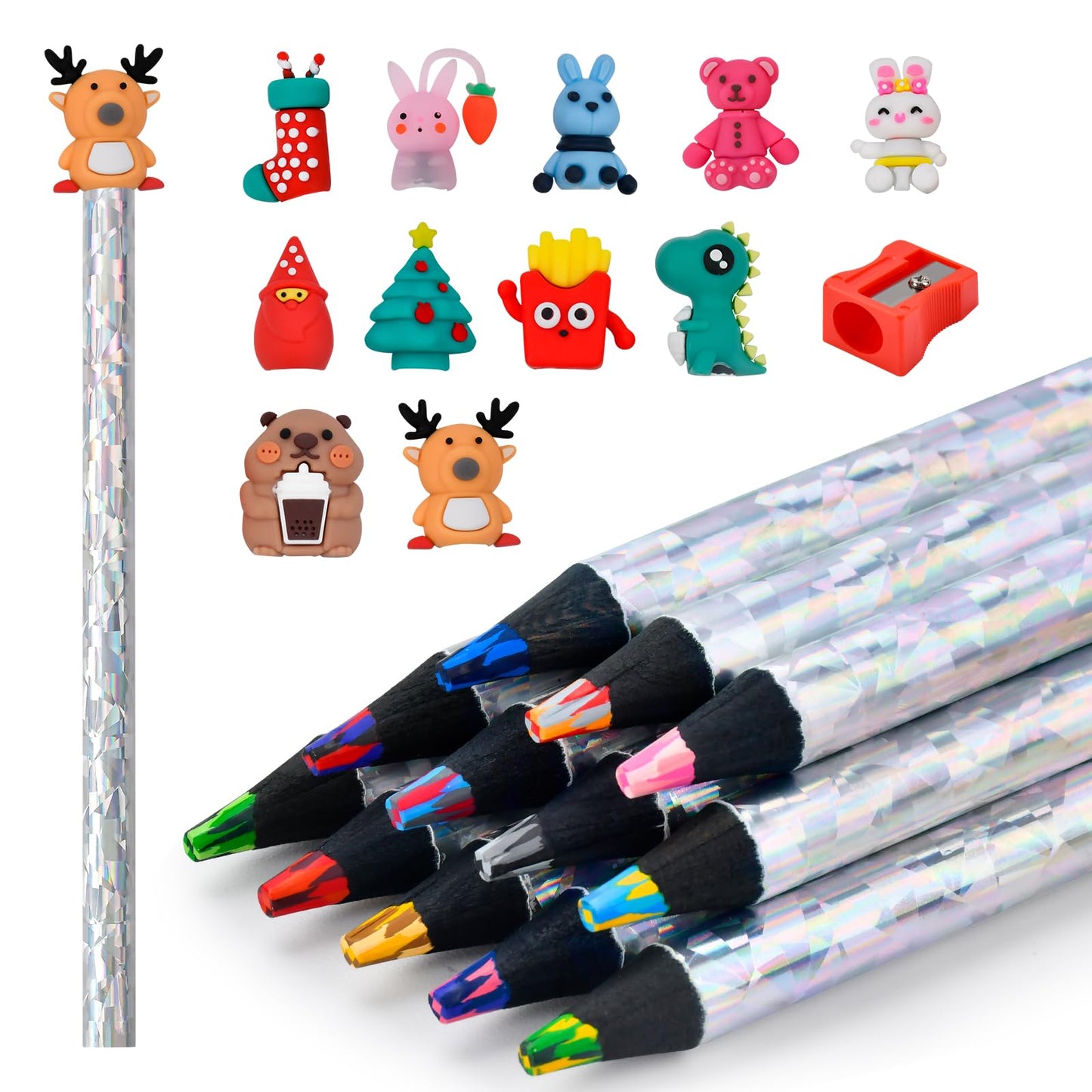 FilmHOO 12 Rainbow Colored Pencils – Easter Basket Stuffers & Arts & Crafts for Kids & Teens