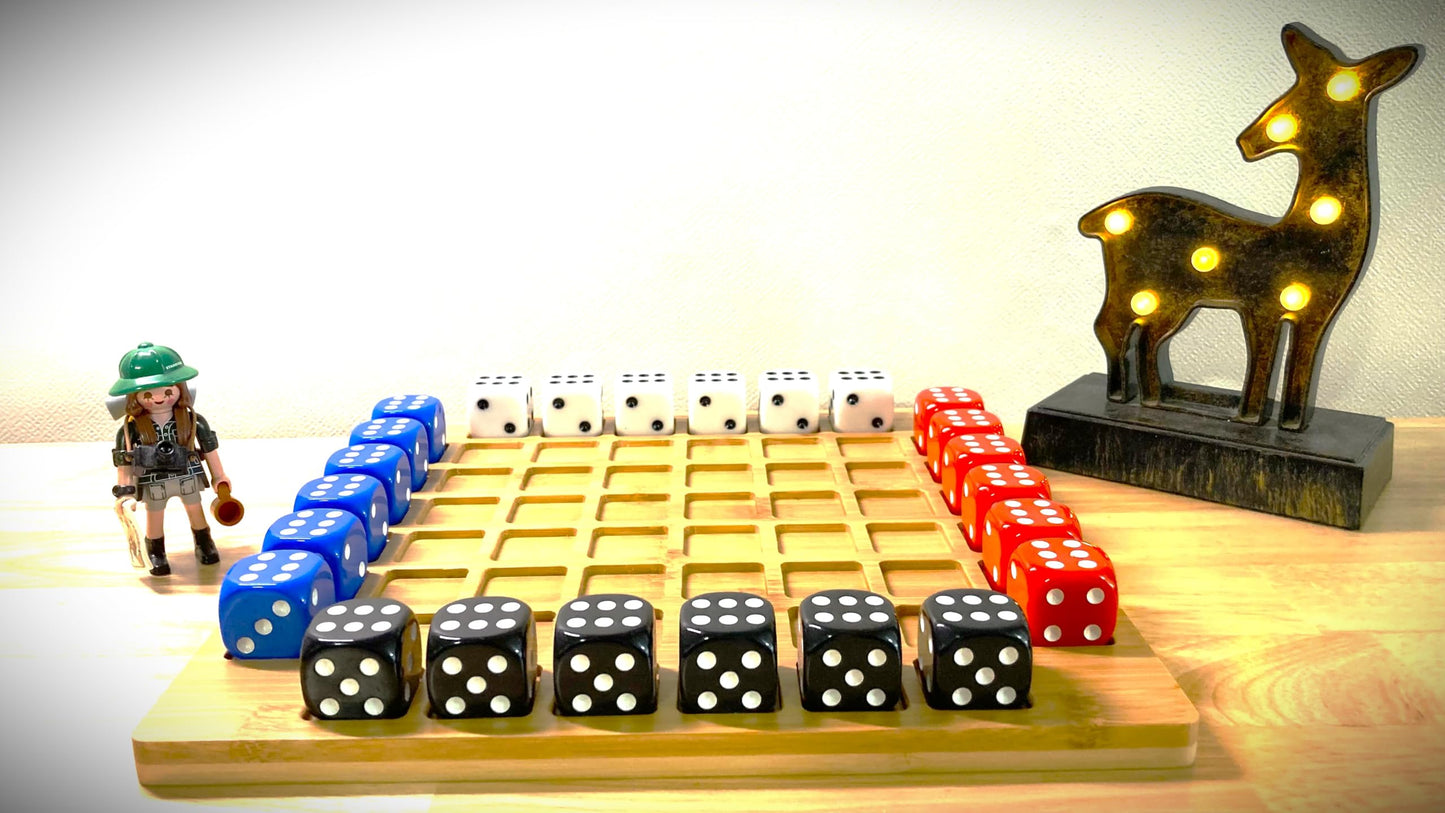 FINENI Dice Battle – 2–4 Player Wooden Tabletop Game for Adults | Premium Bar Dice & Family Night