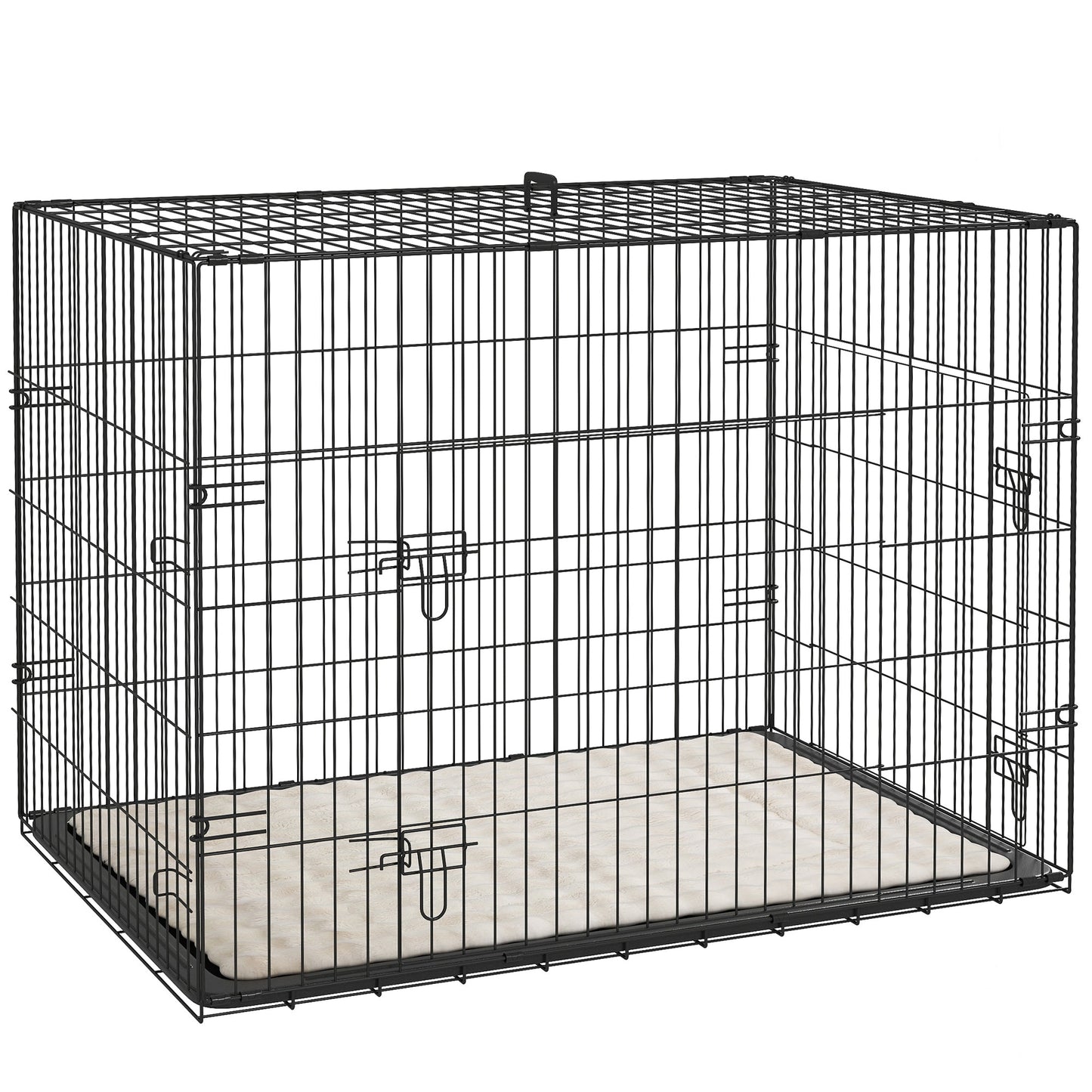 PawHut Dog Crate with 2 Doors, Tray, Soft Cushion, for Extra Small Dogs