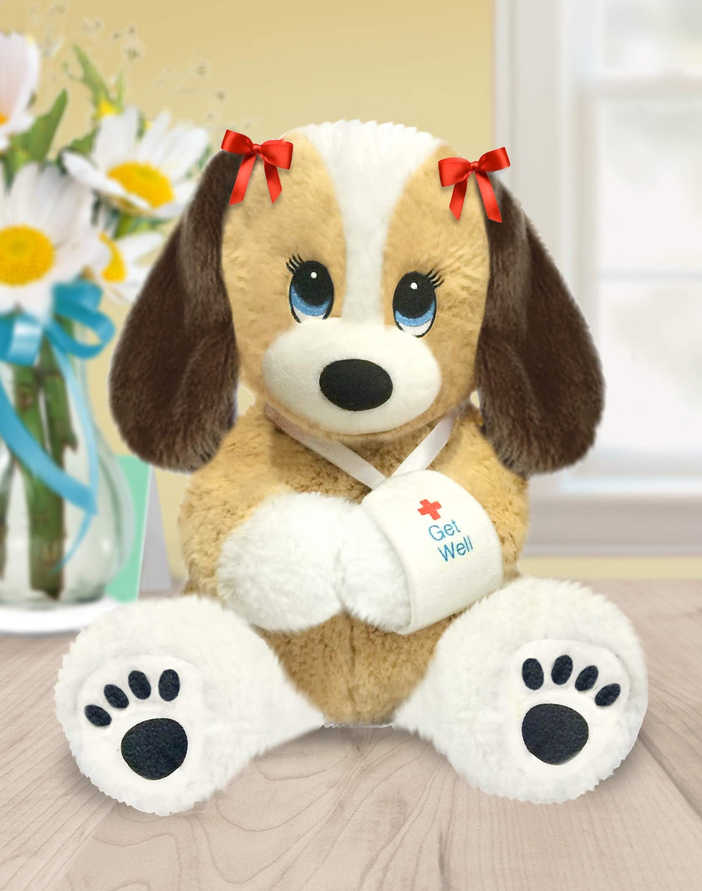 First & Main 13-Inch Melancholy Melanie Puppy Dog - Multicolor Plush Toy