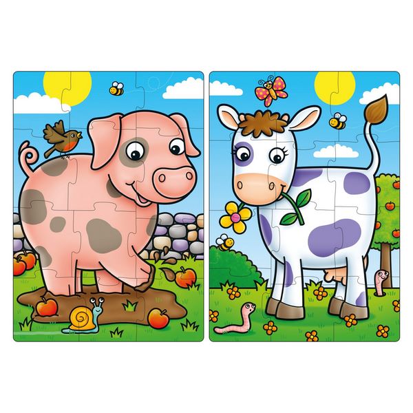 First Farm Friends Set of Two Jigsaw Puzzles by Orchard Toys
