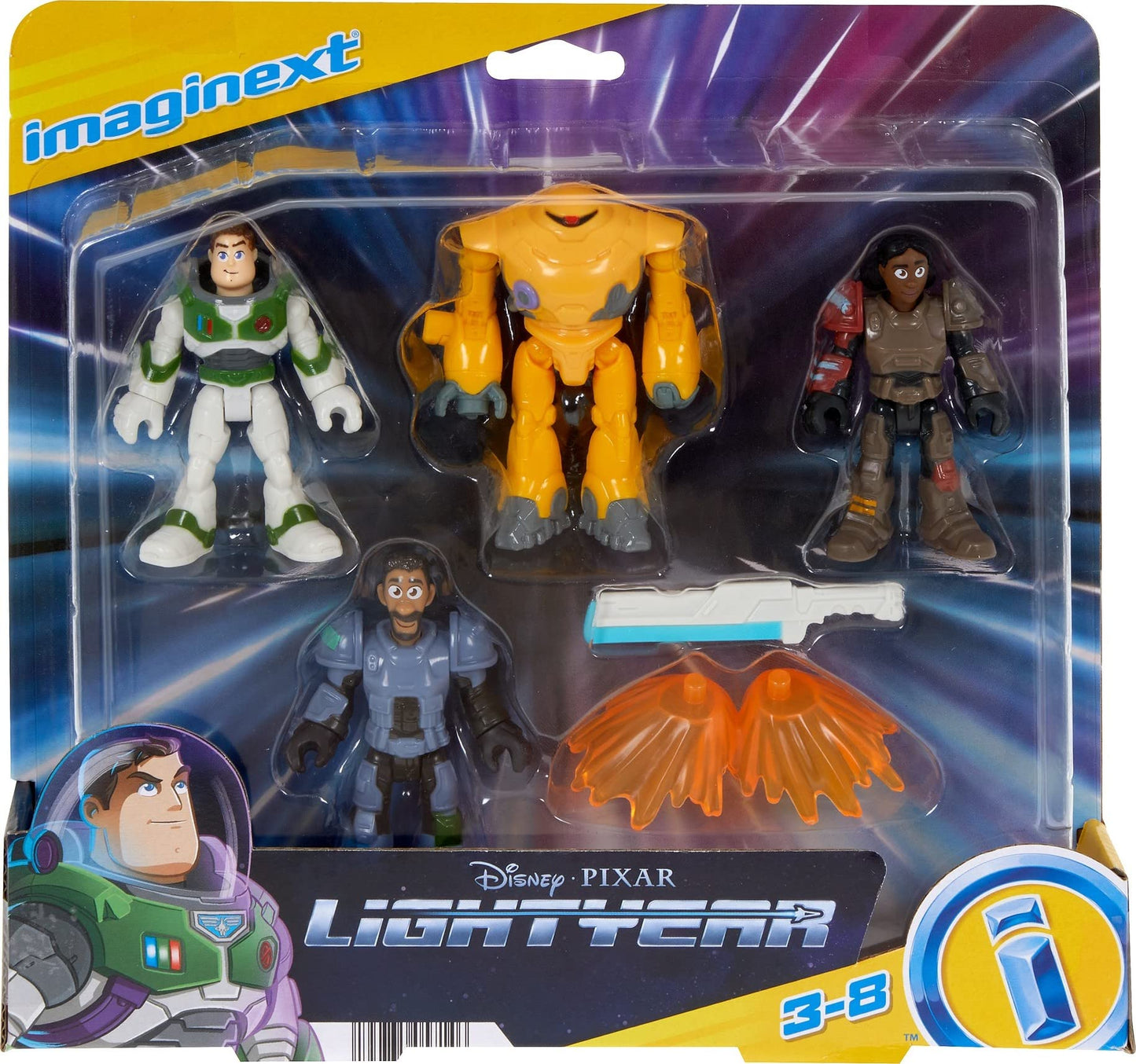 Fisher-Price Imaginext Lightyear Jr. ZAP Patrol 4-Pack – Buzz Lightyear, Izzy, Mo & Zyclops (Ages 3-8)