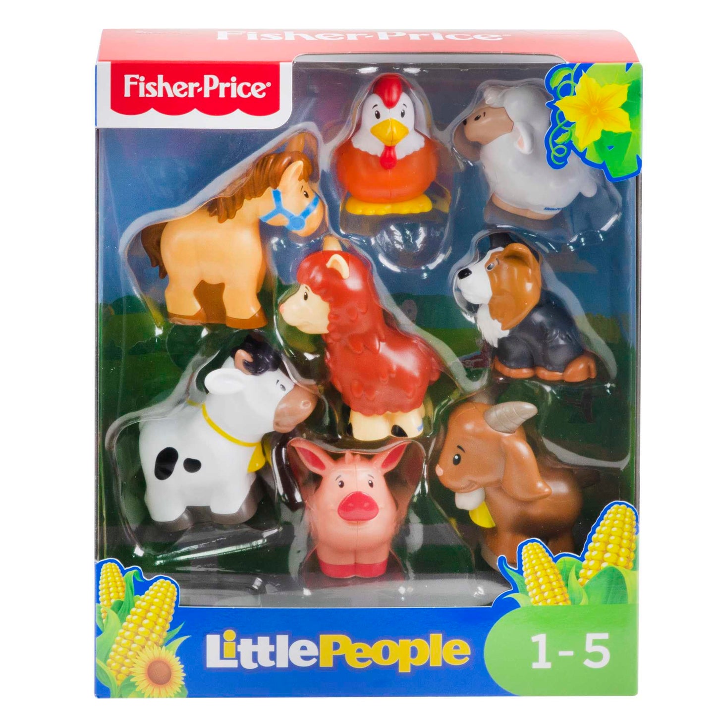 Fisher-Price Little People Farm Animal Friends — 8-Piece Toddler Figure Set (Ages 1+)