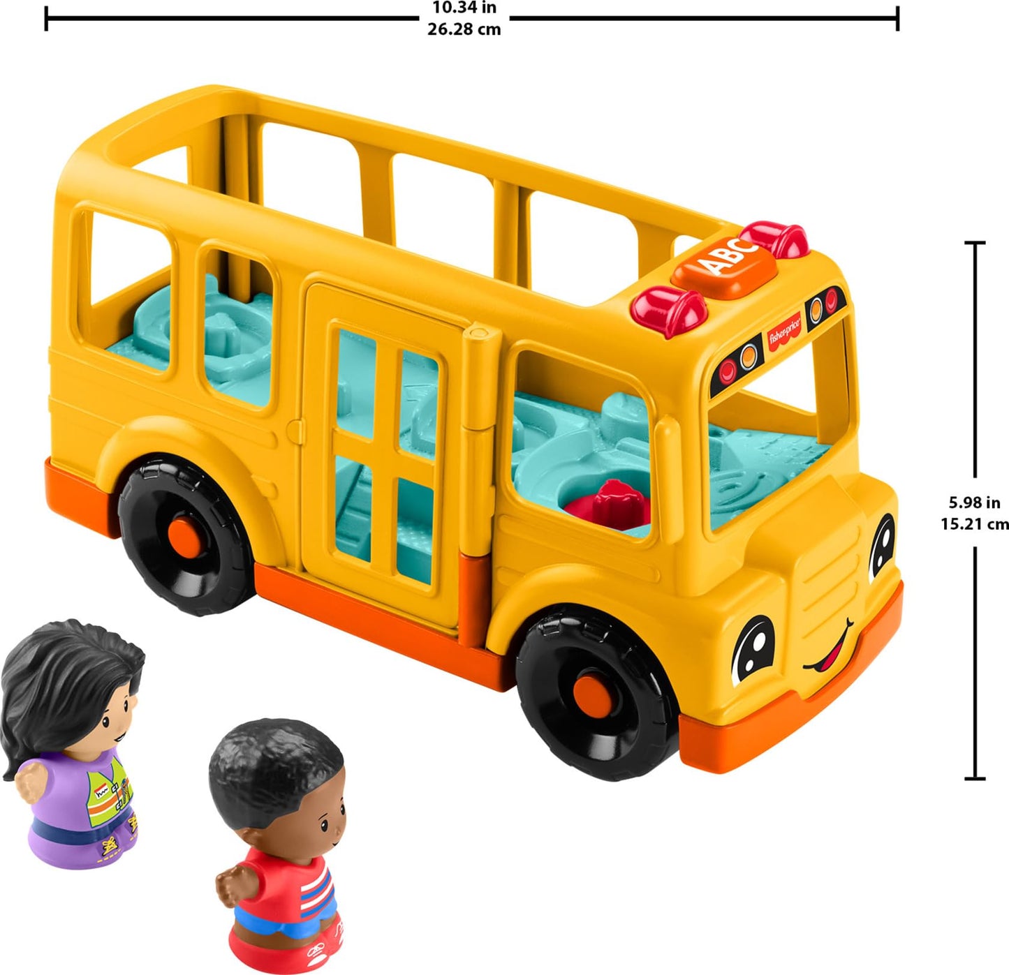 Fisher-Price Little People School Bus Musical Push-Along – 2 Figures | Ages 1+