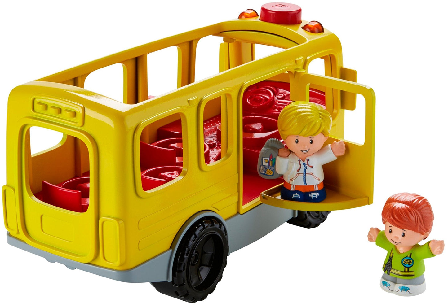 Fisher-Price Little People Sit with Me School Bus – Lights, Sounds & 2 Figures for Toddlers 1+