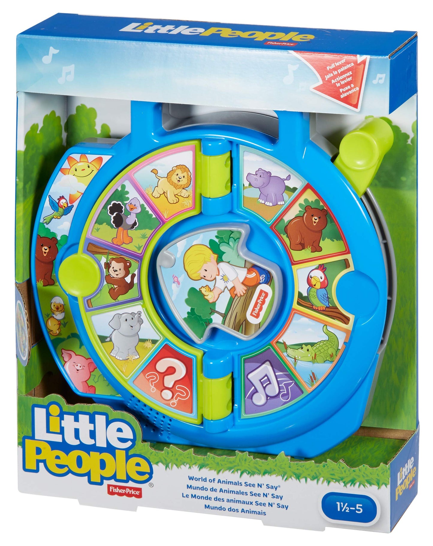 Fisher-Price Little People World of Animals See 'N Say — Music & Sounds Learning Toy for Ages 18+ Months