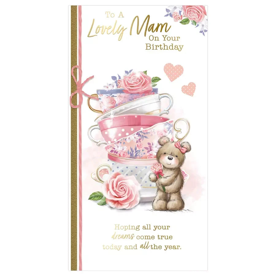 TO A LOVGELY MAM ON YOUR BIRTHDAY CARD
