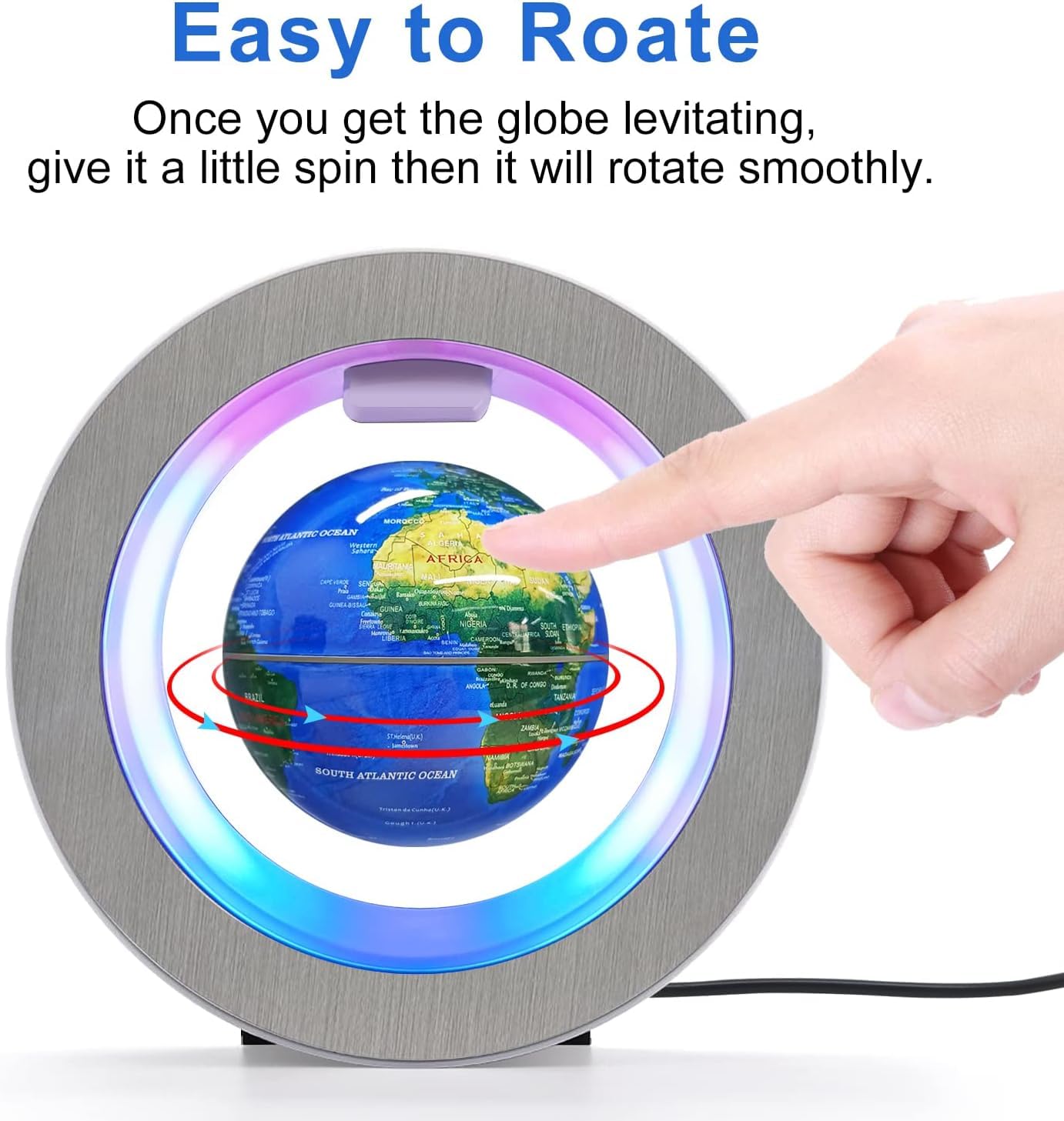 Flagest Magnetic Levitating Globe – LED Floating Globe (4 Inches)
