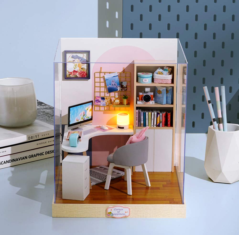 Flever Dollhouse Miniature DIY Kit – Creative Room with Furniture
