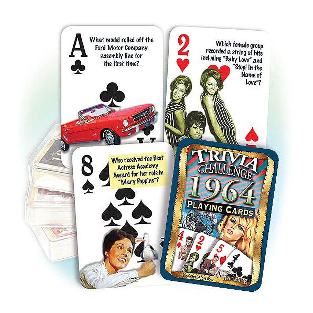 Flickback 1964 Trivia Playing Cards: Birthday & Anniversary Edition
