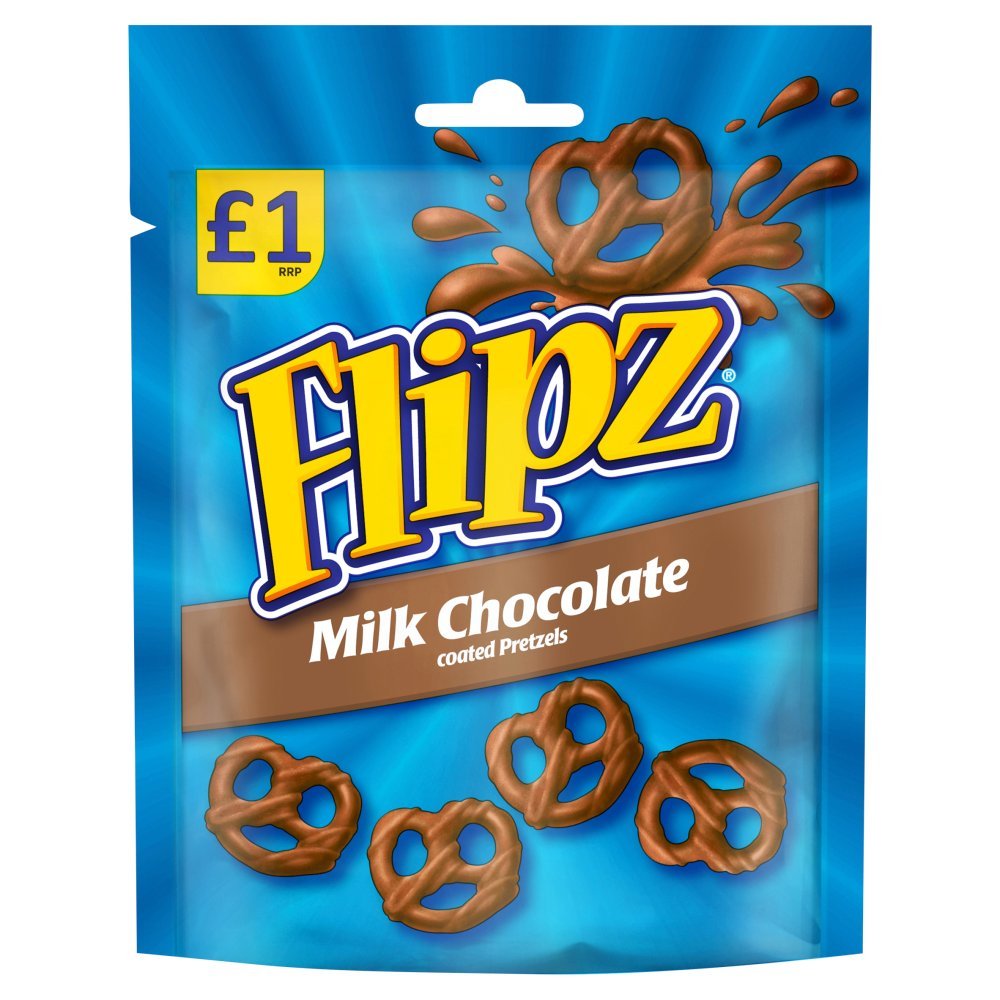 Flipz Milk Chocolate Covered Pretzels PMP 80g (Box of 6)