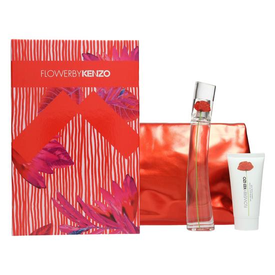 Kenzo Flower by Kenzo Poppy Bouquet Gift Set 100ml EDP + 10ml EDP + 75ml Body Lotion
