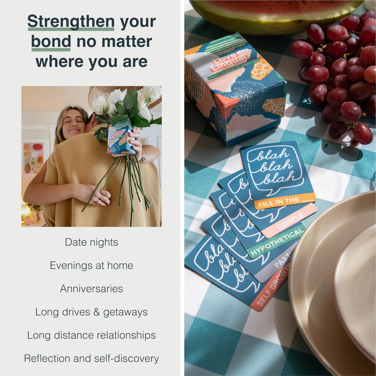 FLUYTCO Love Lingual Level 2 – 150 Couple Conversation Starters for Date Night