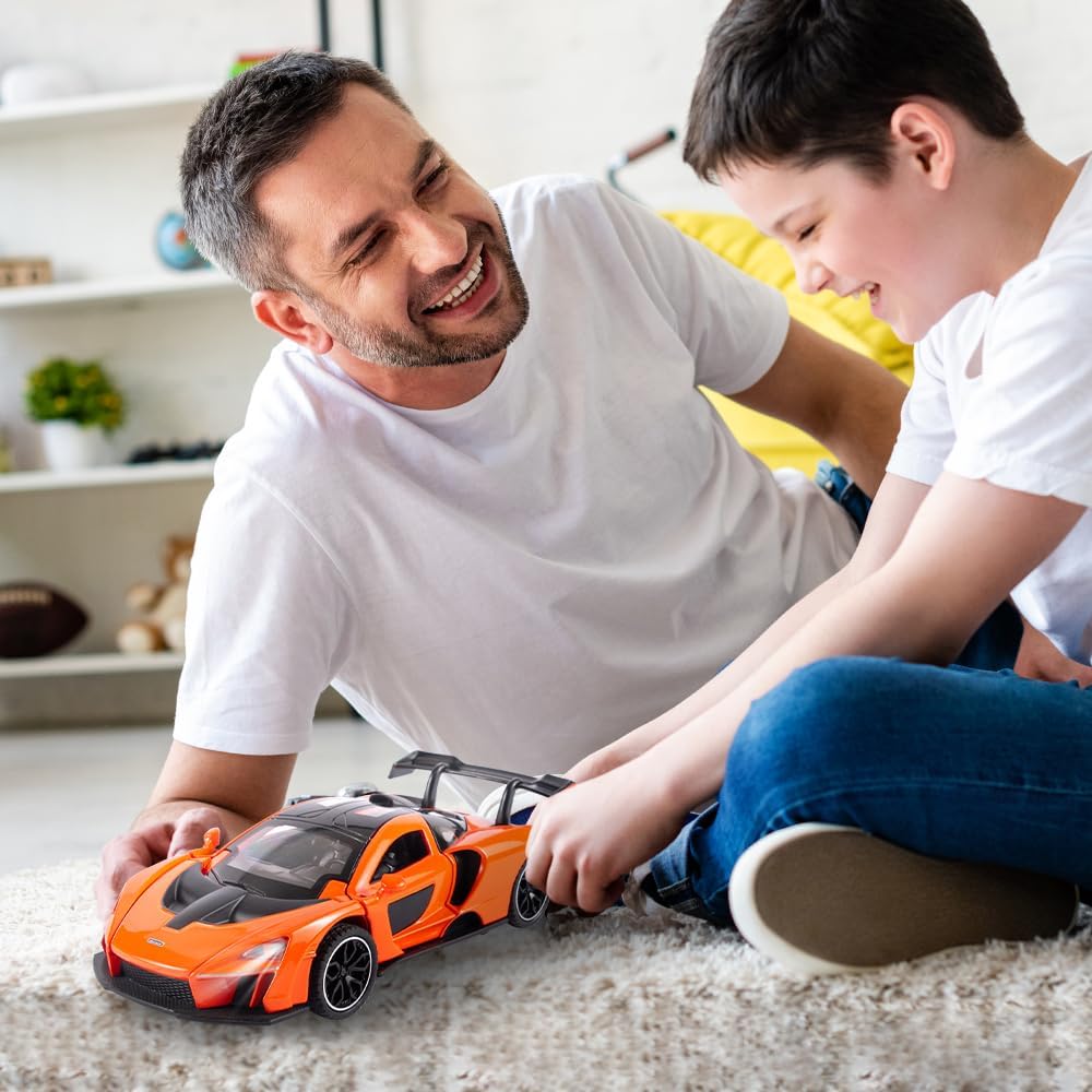 FLYKIRIN Fast & Furious 1:32 McLaren Senna Diecast Car — Light & Pull-Back (Orange)