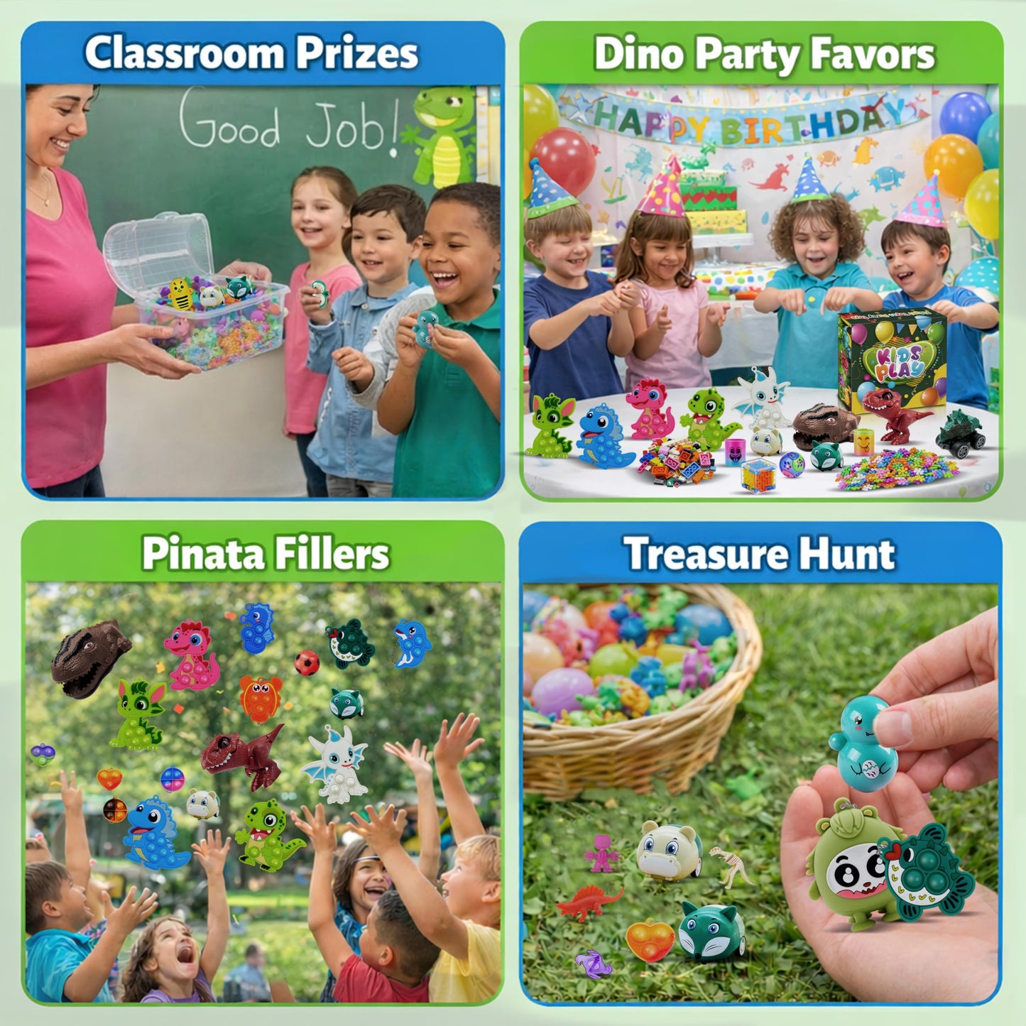 FORLINX 1000pcs Party Favors for Kids – Fidget Toys Bulk Pack & Classroom Rewards