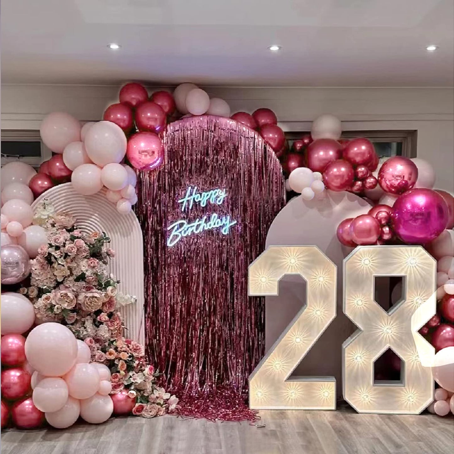 FOTIOMRG Metallic Pink Balloons 12in - 50 Pack Chrome Pink Latex Party Balloons for Birthday, Wedding & More
