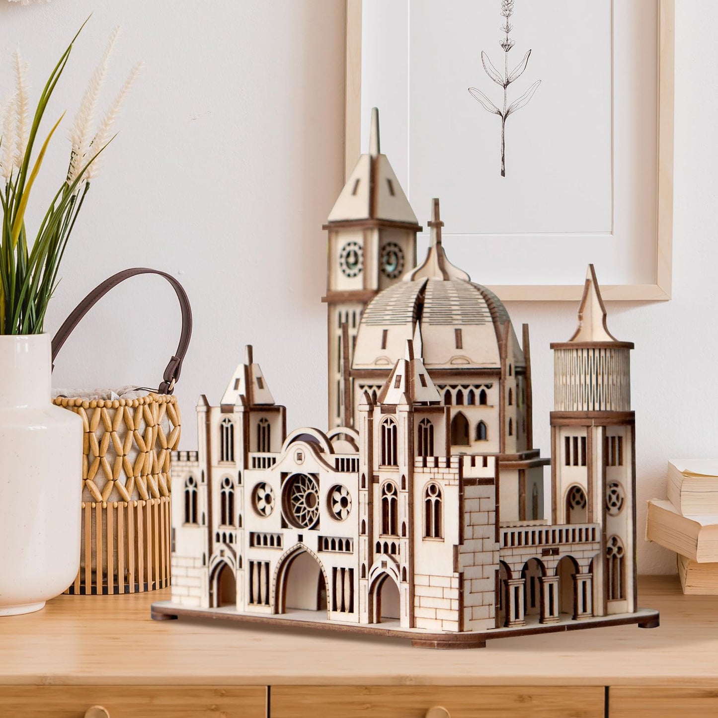 Foyucool 3D Castle Puzzle for Adults | DIY Wooden Model Kit