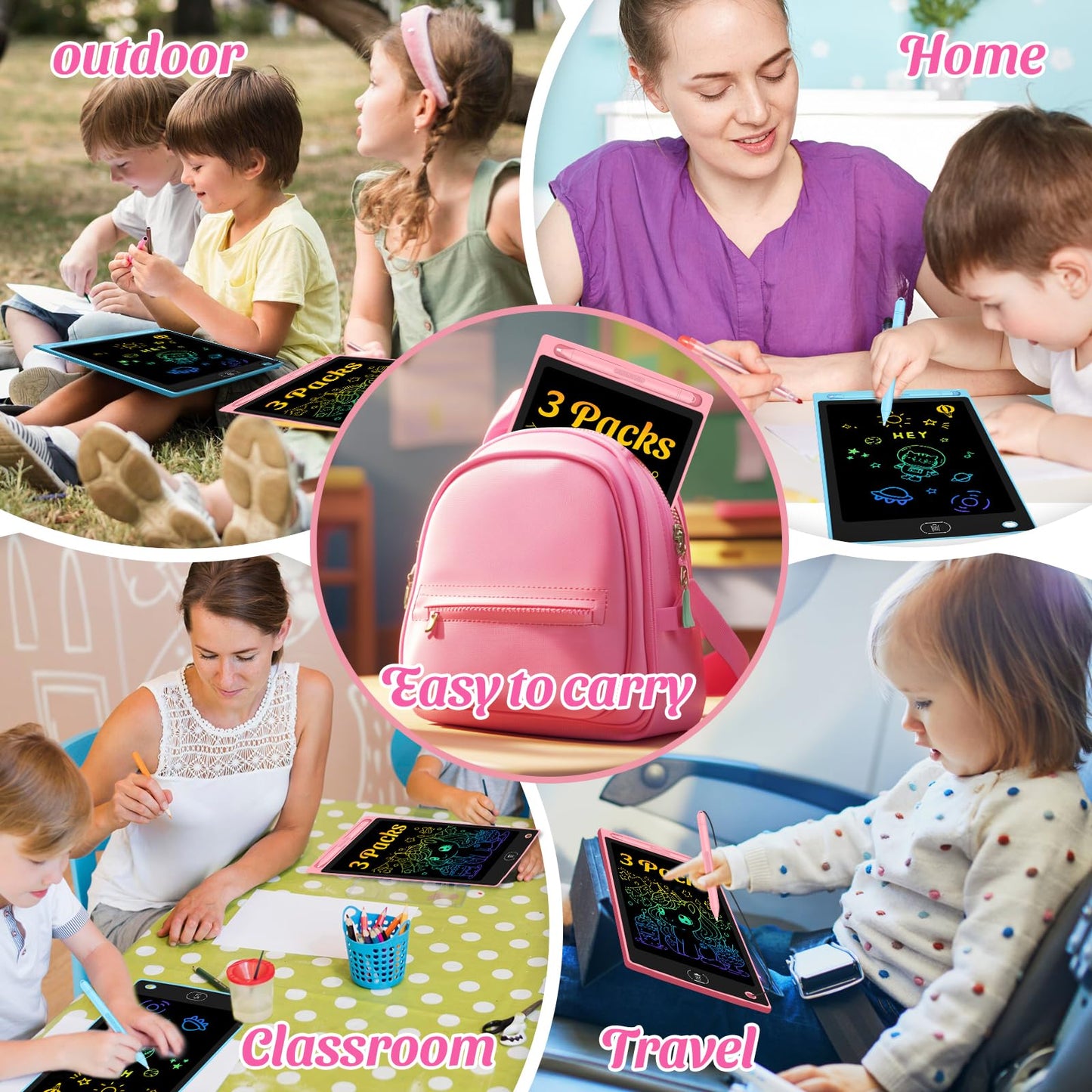 Frelswon 32-Pack LCD Writing Tablets for Kids – 8.5-inch Erasable Doodle Boards (Ages 3-8)