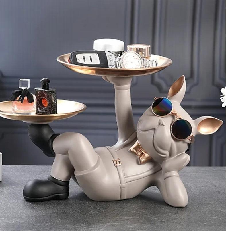 French Bulldog Resin Butler