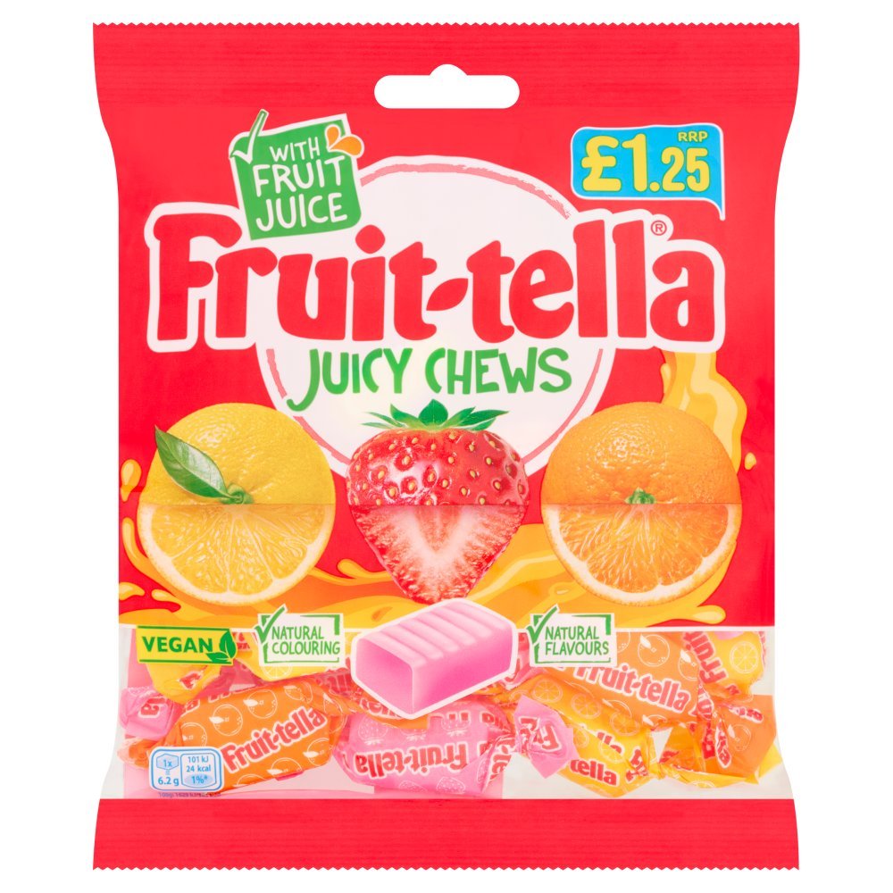 Fruit-tella Juicy Chews 135g (Case of 12)