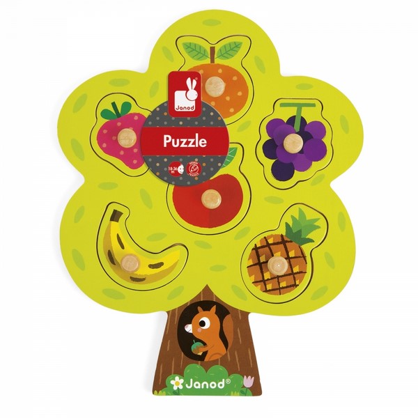 Fruit Tree Peg Wooden Puzzle by Janod