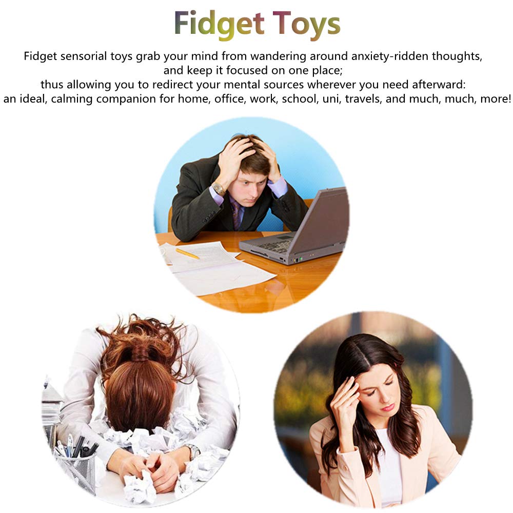 FUFUYOU Infinity Cube – Aluminum Fidget Toy for Focus (Blue)