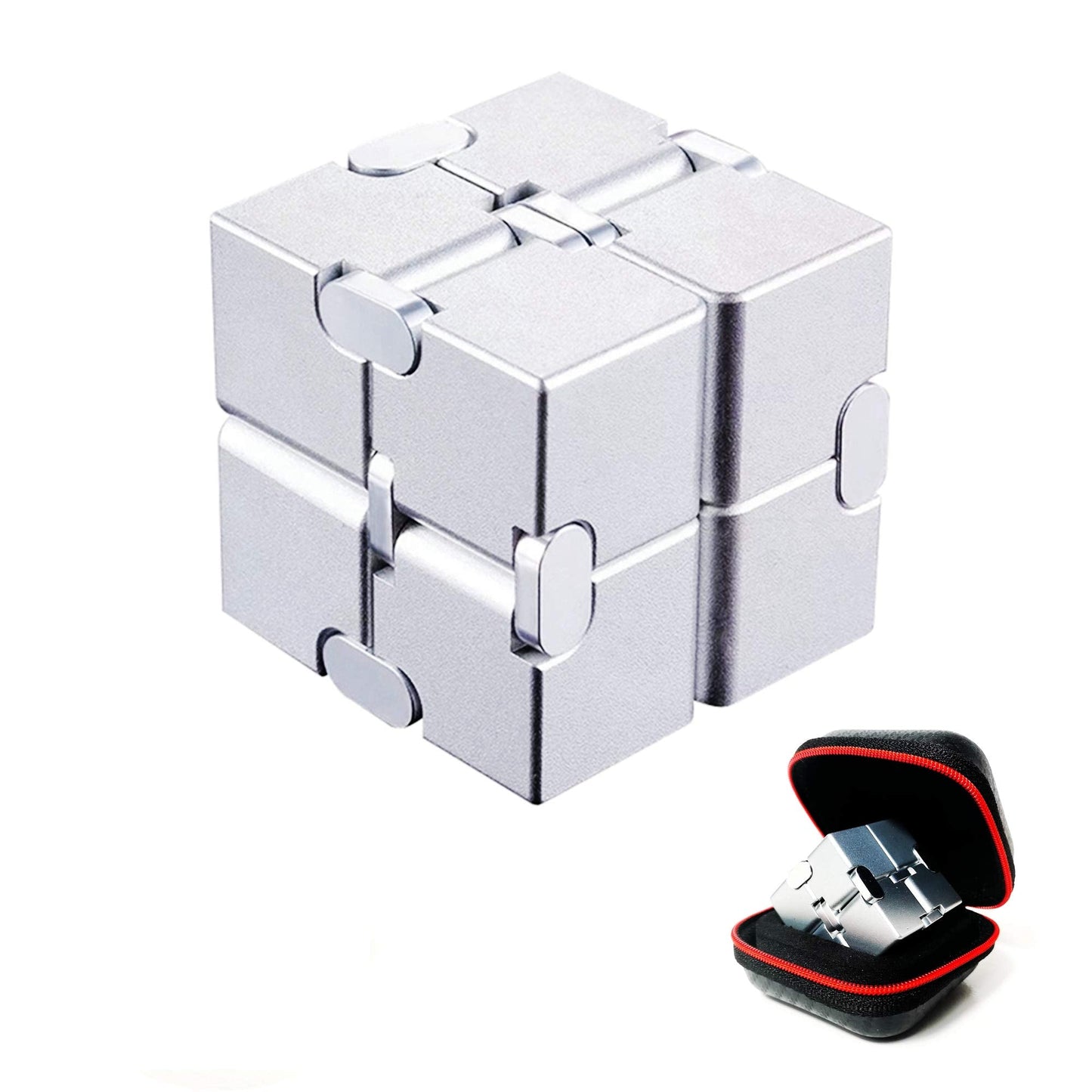 FUFUYOU Infinity Cube – Aluminum Fidget Toy for Focus, Stress Relief, and Travel