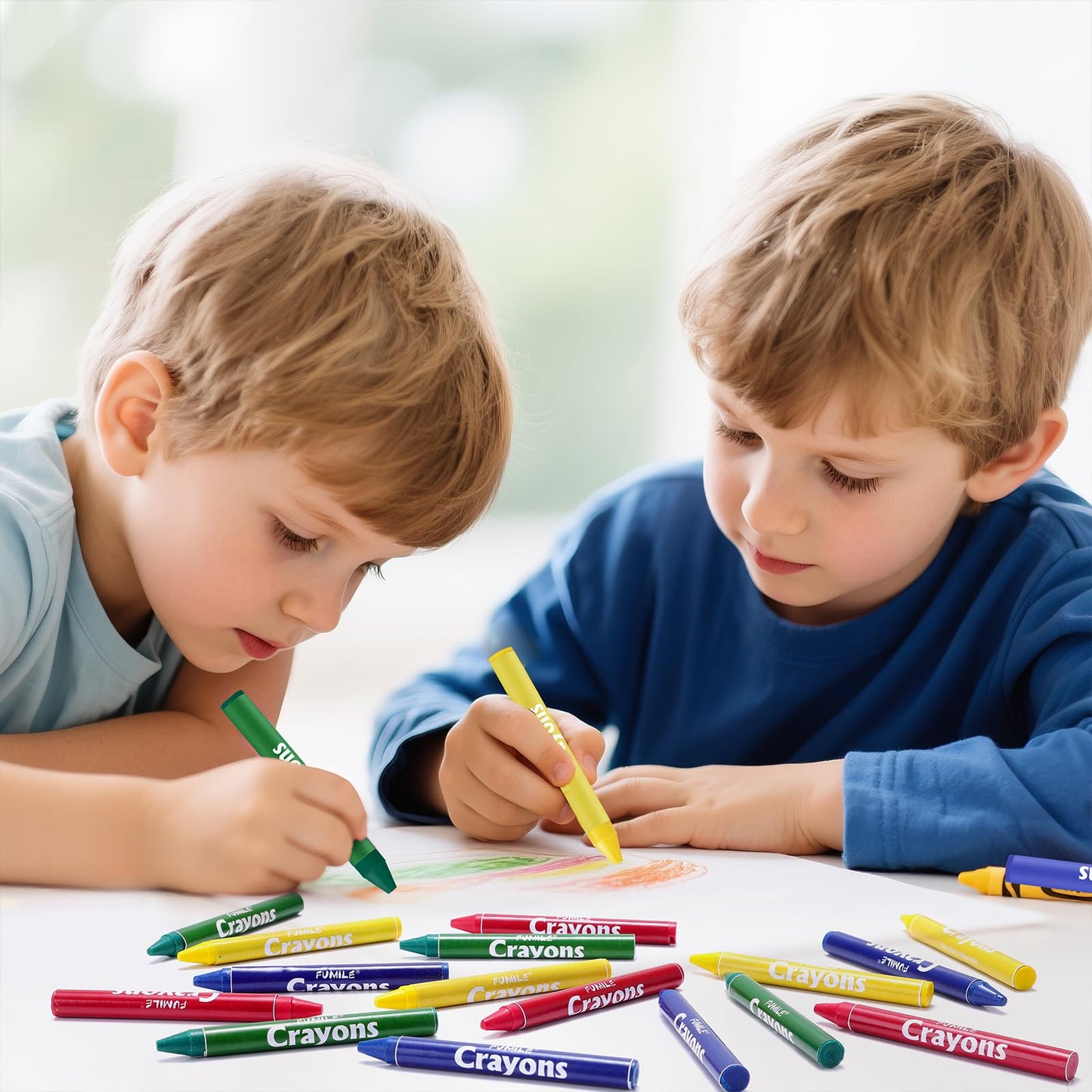 FUMILE 1600-Count Crayon Set: 400 Packs of 4 Colors for Parties and School