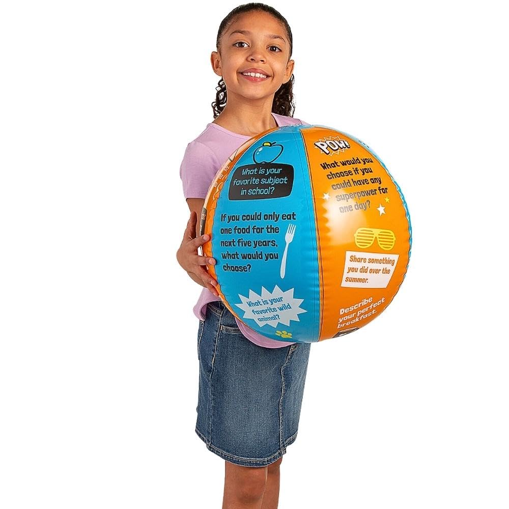 Fun Express All About Me Ice Breaker Beach Ball - Classroom Team Building Toy