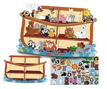 Fun Express Giant Noah's Ark Sticker Scene – 12 Sticker Sheets for VBS & Sunday School