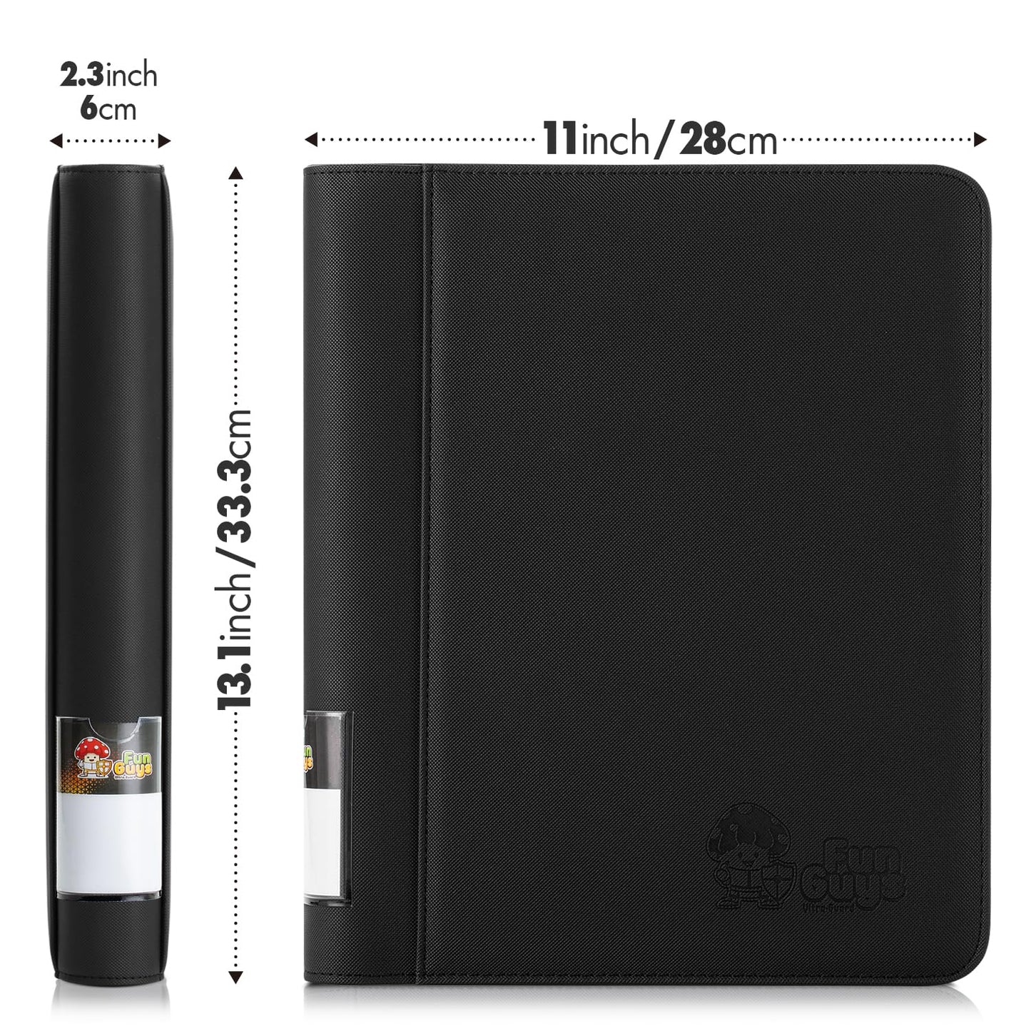 FunGuys Comic Book Storage Binder – 16 Double-Sided Pockets, Holds 32 Comics