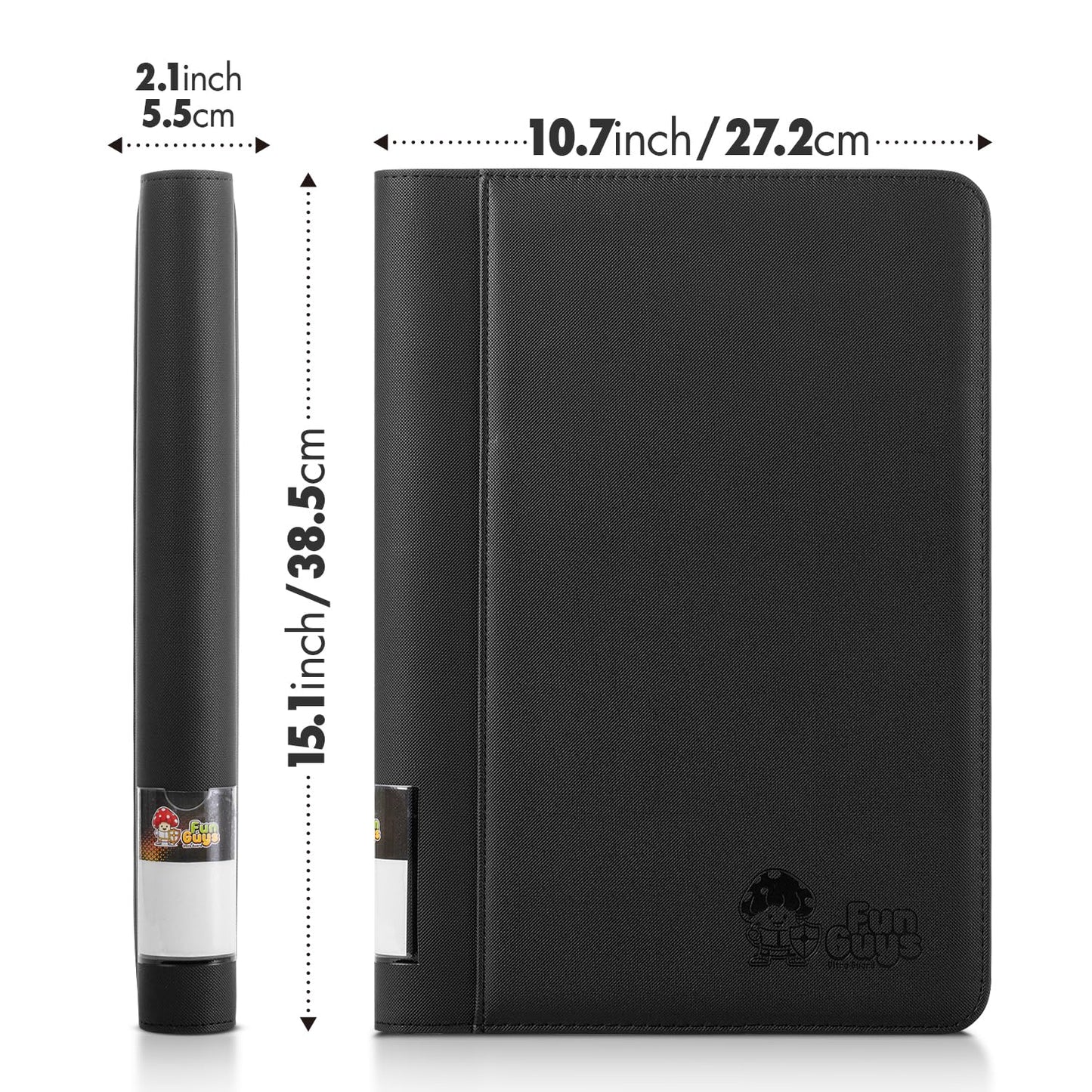 FunGuys Graded Card Binder – 40 PSA Slabs, 4-Pocket Pages, Zippered Display Case