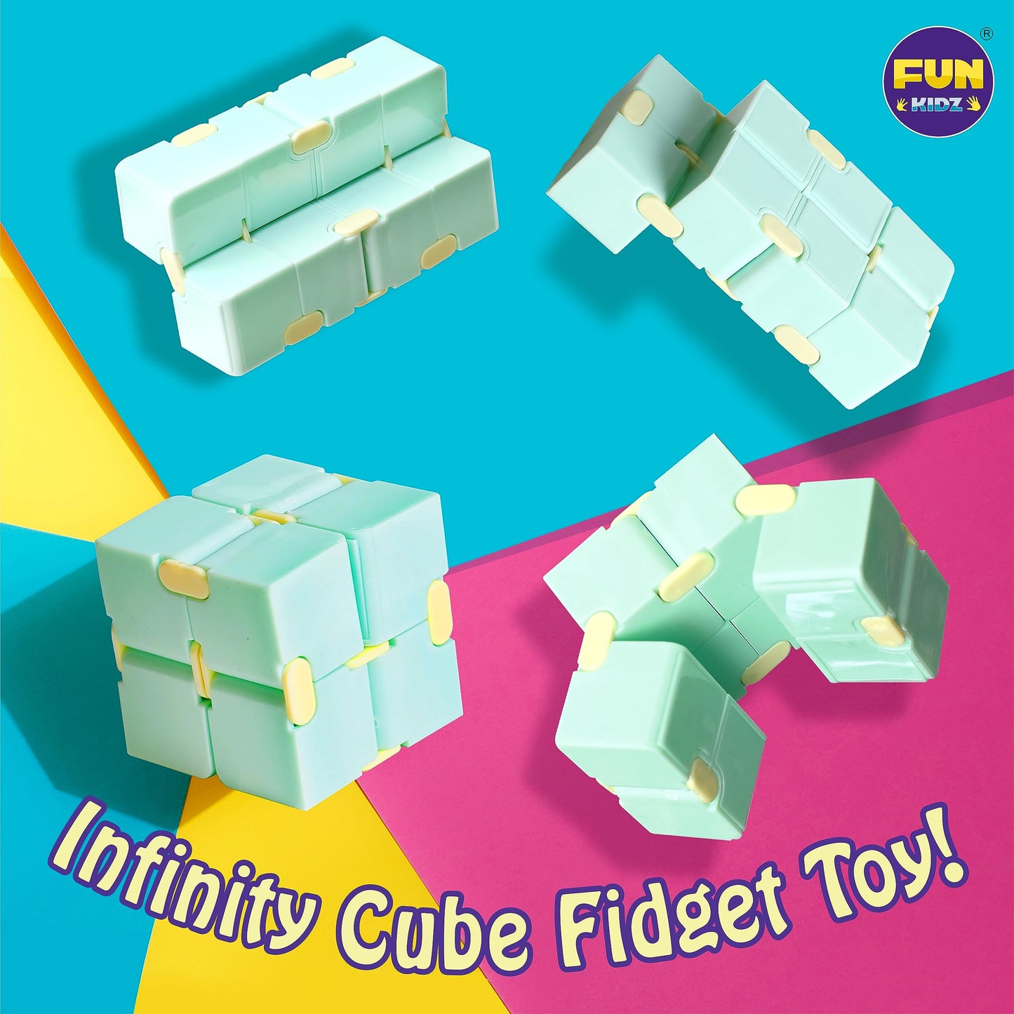 FUN KIDZ Fidget Box - 24-Piece Sensory Toys Pack for Kids | Portable Case, Party Favors, Travel