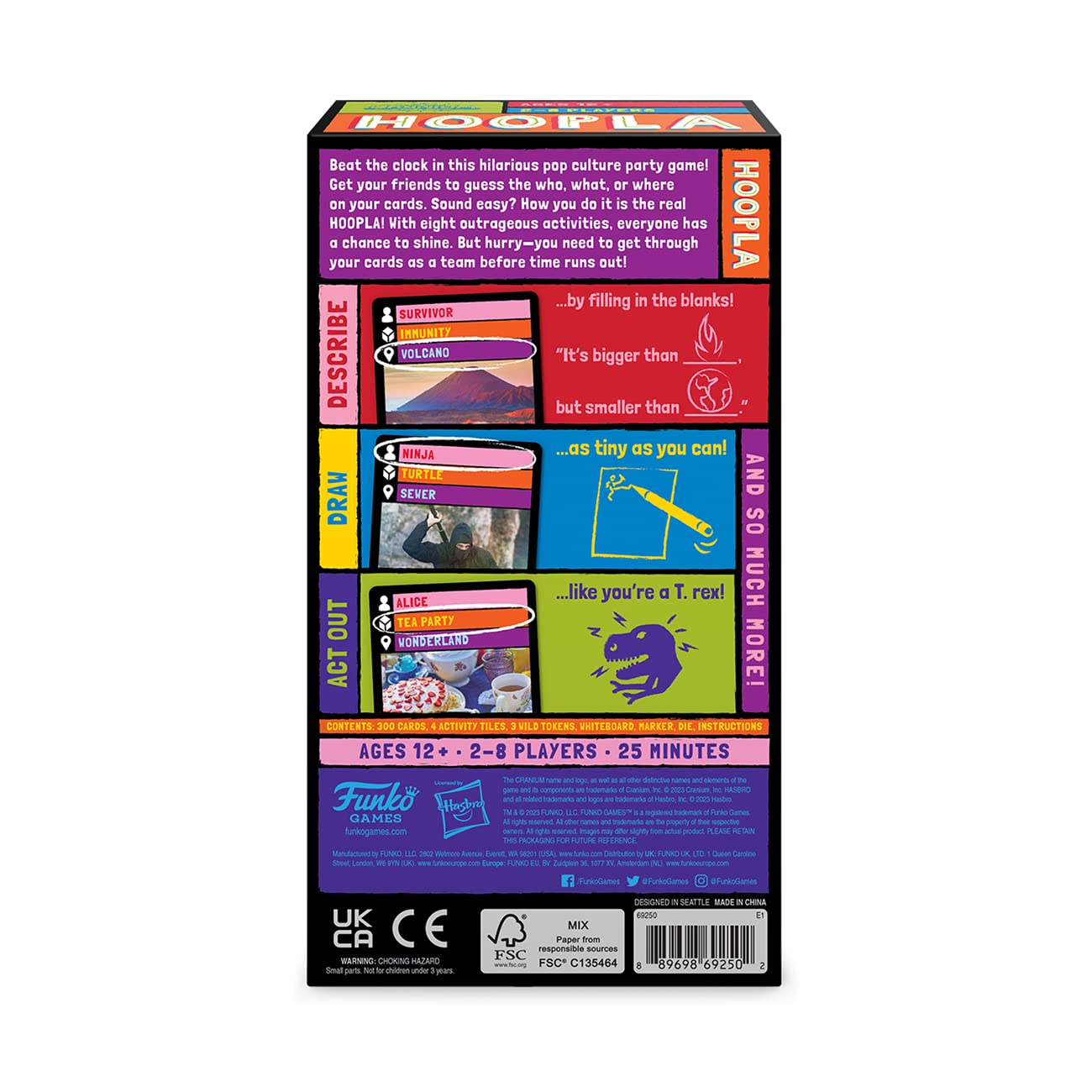 Funko Cranium Hoopla Party Game — Cooperative 2-8+ Players, Ages 12+, 25-Minute Rounds, 300 Cards