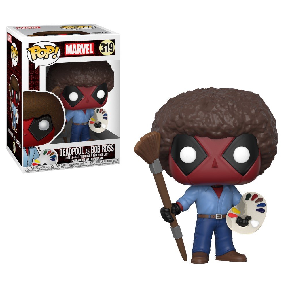 Funko Deadpool Bob Ross Playtime POP! Figure – Collectible Vinyl