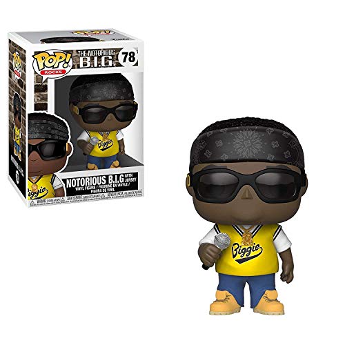 Funko Pop Rocks: Notorious B.I.G. in Jersey – Collectible Figure, 3.75-inch